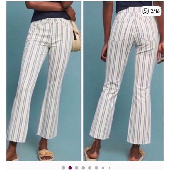 Pilcro & Letterpress Anthropologie High rise boot cut striped pants - Picture 3 of 7